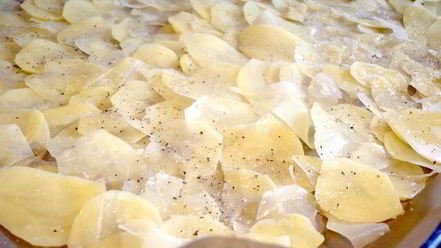 Рецепт гратен с треской и картофелем под ванильно-сливочным соусом