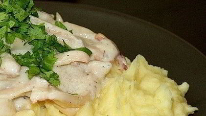 Рецепт Кальмаров в сметанном соусе