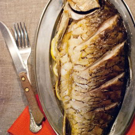 Рецепт Карпа в духовке с мятой