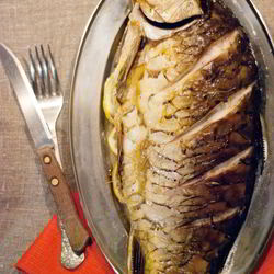 Рецепт Карпа в духовке с мятой