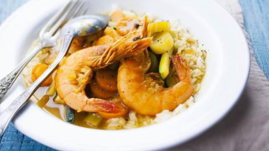 Рецепт креветок карри