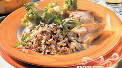 Рецепт Лосося с овощами и рисом