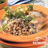 Рецепт Лосося с овощами и рисом