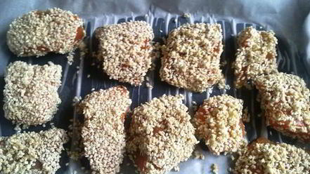 Рецепт лосося в кунжутной панировке