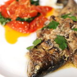 Рецепт Радужной форели в грибном соусе