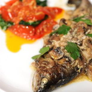 Рецепт Радужной форели в грибном соусе