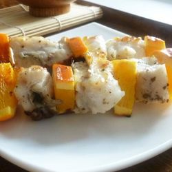 Рецепт Рыбы с апельсином на шпажках