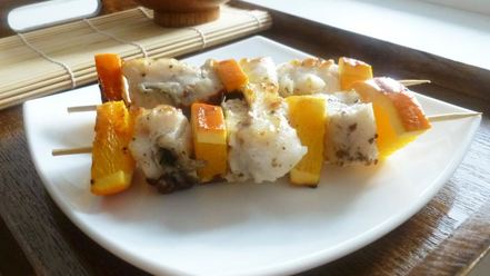 Рецепт рыбы с апельсином на шпажках