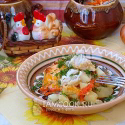 Рецепт Рыбы в горшочках с овощами