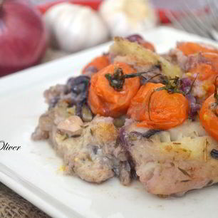 Рецепт Рыбы, запеченной с ароматными овощами