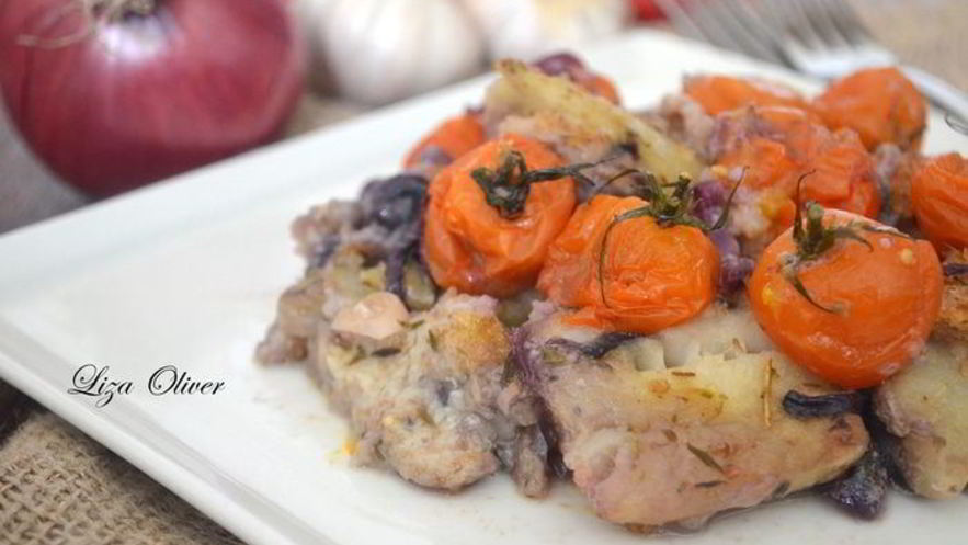 Рецепт рыбы, запеченной с ароматными овощами