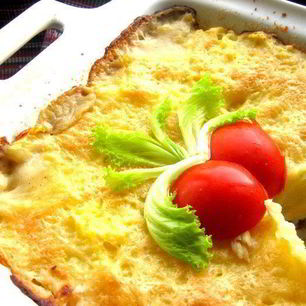 Рецепт Рыбки, запеченной под соусом Бешамель и картофелем