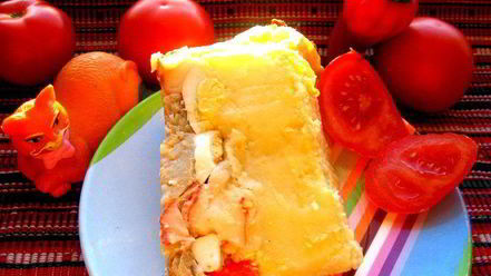 Рецепт рыбки, запеченной под соусом бешамель и картофелем