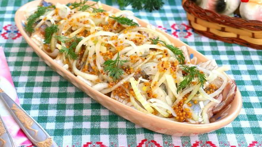 Рецепт сельди в горчичной заливке