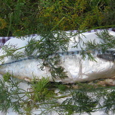 Рецепт Скумбрии-гриля с маслом и укропом