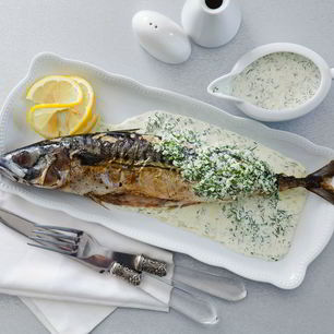 Рецепт Скумбрии под чесночным соусом