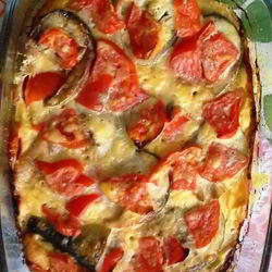 Рецепт Скумбрии с овощами под сметанной заливкой