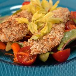 Рецепт Судака в панировке с легким салатом