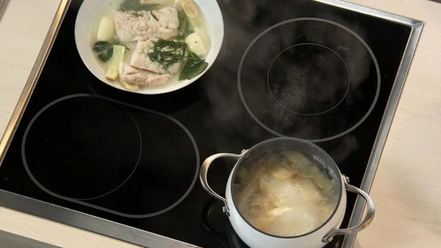 Рецепт трески с пюре из сельдерея и легким салатом