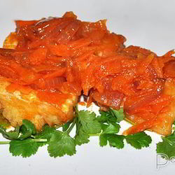 Рецепт Трески с томатно-овощным соусом