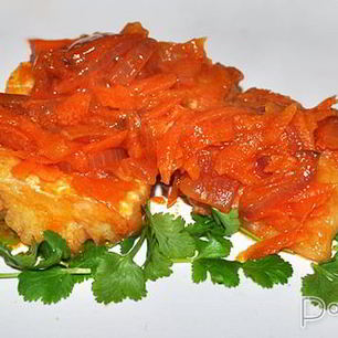 Рецепт Трески с томатно-овощным соусом