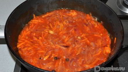 Рецепт трески с томатно-овощным соусом