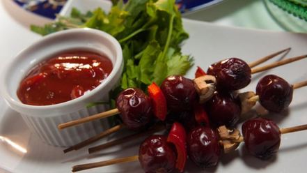 Рецепт копченых шашлычков с овощами