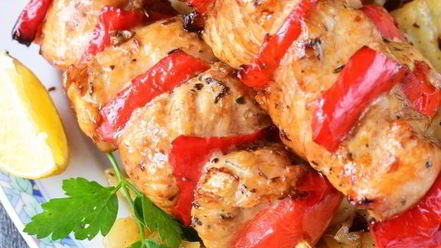 Рецепт куриного шашлыка с картошкой в духовке