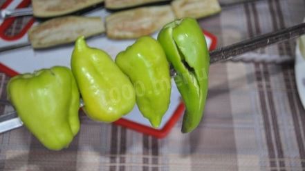 Рецепт овощного шашлыка баклажаны с перцем быстро и просто