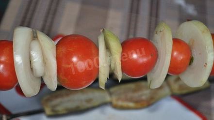 Рецепт овощного шашлыка баклажаны с перцем быстро и просто