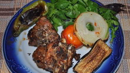 Рецепт овощного шашлыка баклажаны с перцем быстро и просто