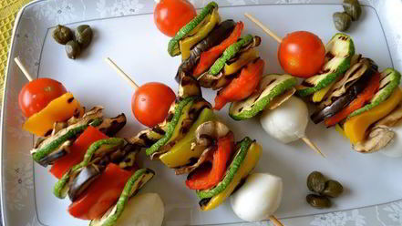 Рецепт овощных шашлычков