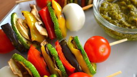 Рецепт овощных шашлычков