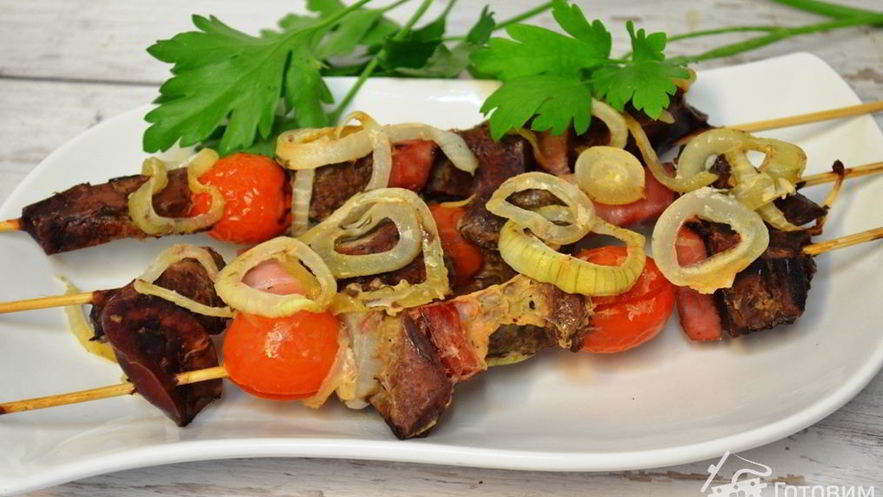 Рецепт печеночного шашлыка