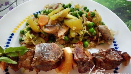 Рецепт печеночного шашлыка