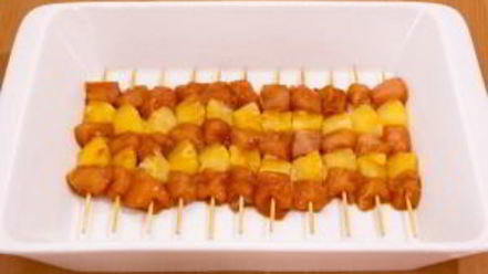 Рецепт шашлычков домашних с куриным филе и ананасами