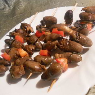 Рецепт Шашлычков из куриных сердечек