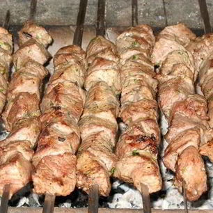 Рецепт Шашлыка из говядины с салом