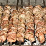 Рецепт Шашлыка из говядины с салом