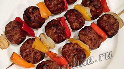 Рецепт Шашлыка из куриного фарша