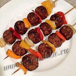 Рецепт Шашлыка из куриного фарша
