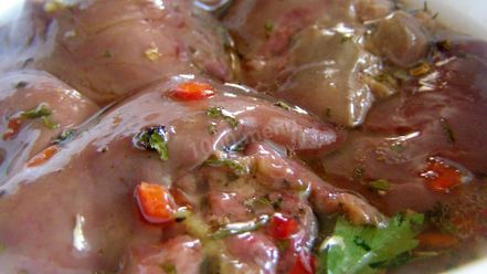 Рецепт шашлыка из куриной печени
