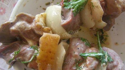 Рецепт шашлыка из куриной печени