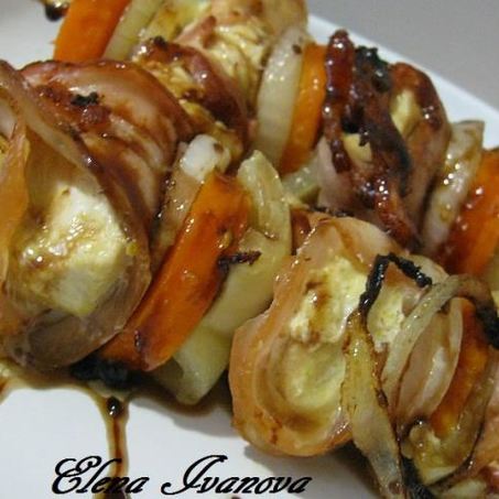 Рецепт Шашлыка из курицы с овощами