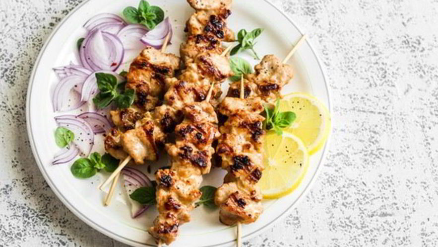 Рецепт шашлыка из свинины в мятном маринаде