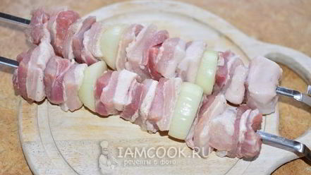 Рецепт шашлыка из свиной грудинки