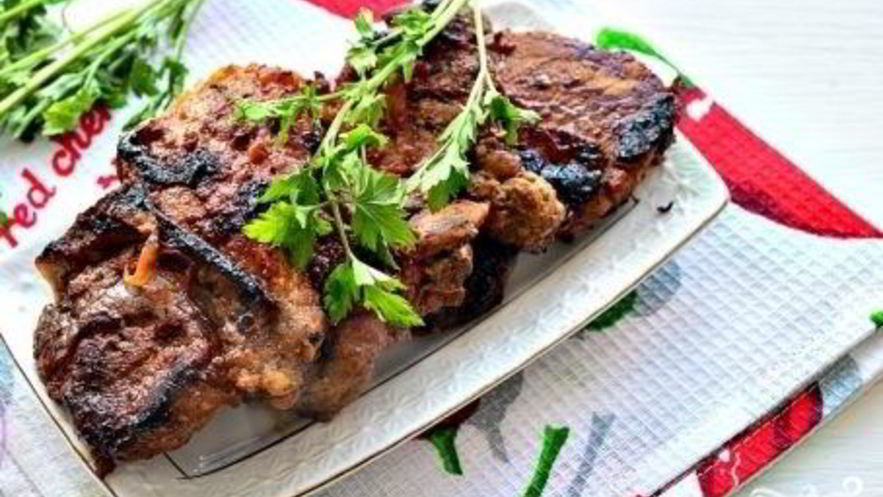 Рецепт шашлыка из телятины на сковороде