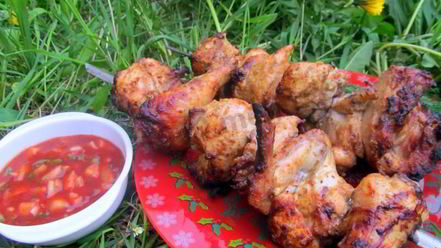 Рецепт шашлыка с горчицей из курицы