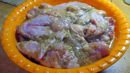 Рецепт шашлыка с горчицей из курицы