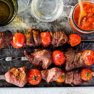 Рецепт Шашлыков из говядины с помидорами черри